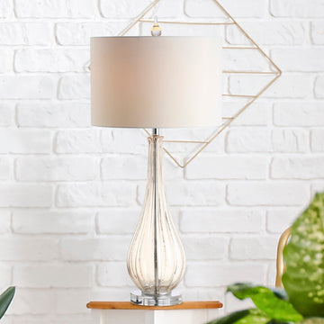 Dew Drop 32.75" Glass/Crystal LED Table Lamp - JONATHAN Y